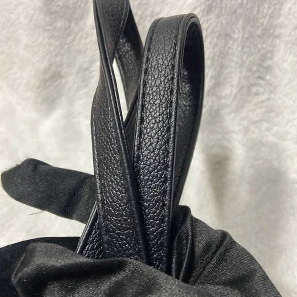 Black Leather Strap with Gold Clasps - Picture 5 of 6